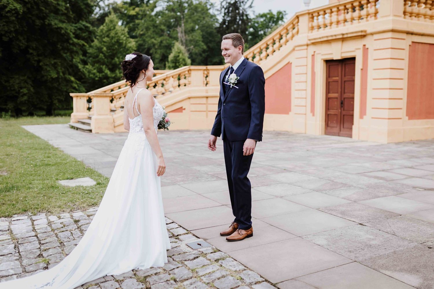 emotionale und romantische Hochzeit Schloss Ludwigsburg, Favotite Schloss, Blühendes Barock