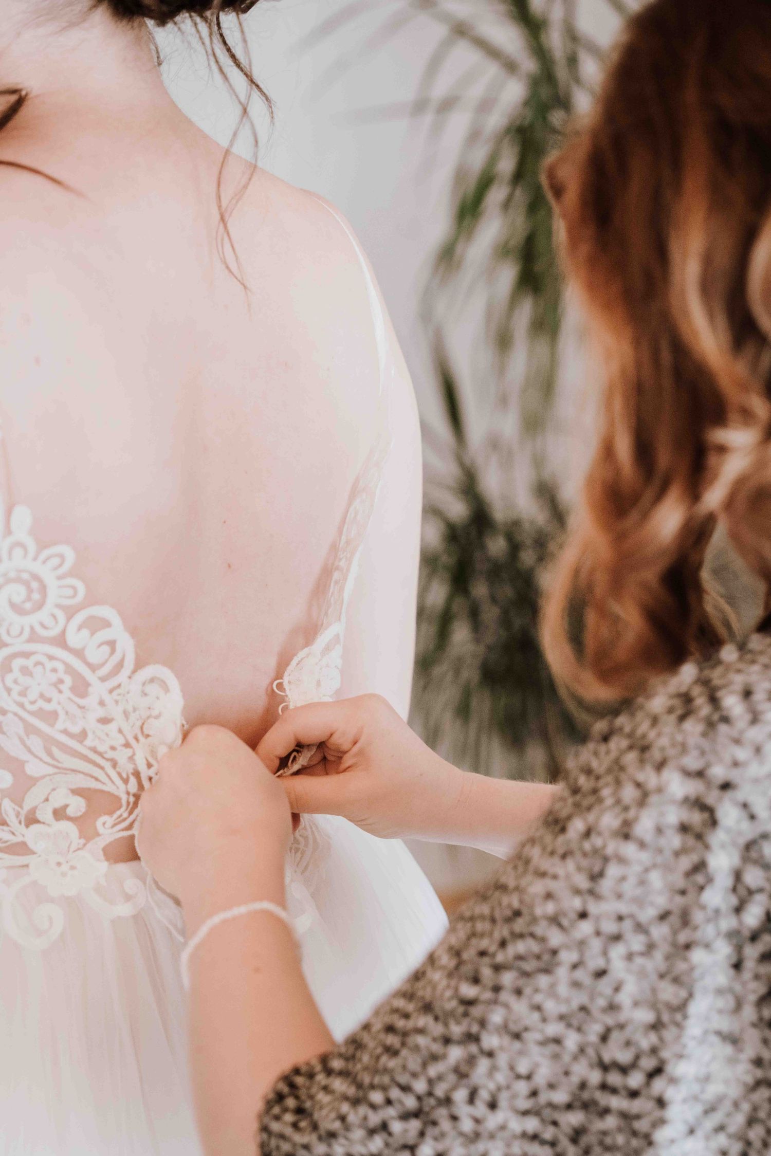 getting ready, Brautkleid