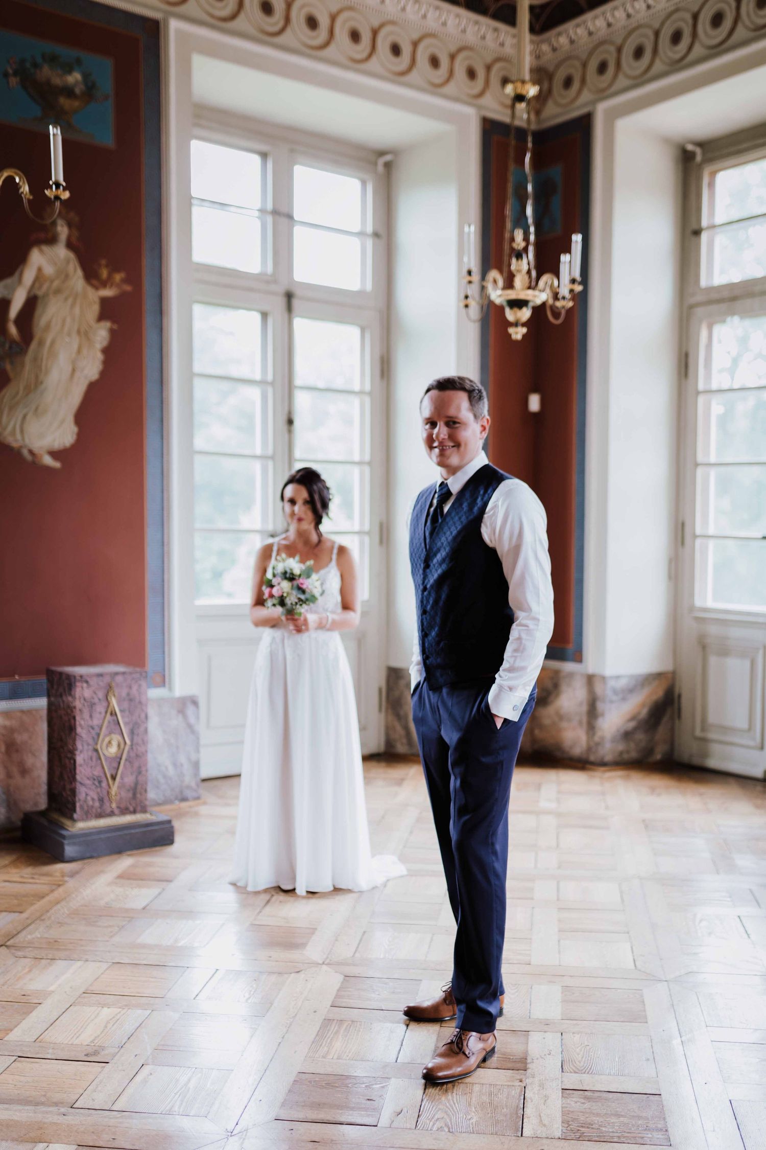 emotionale und romantische Hochzeit Schloss Ludwigsburg, Favotite Schloss, Blühendes Barock