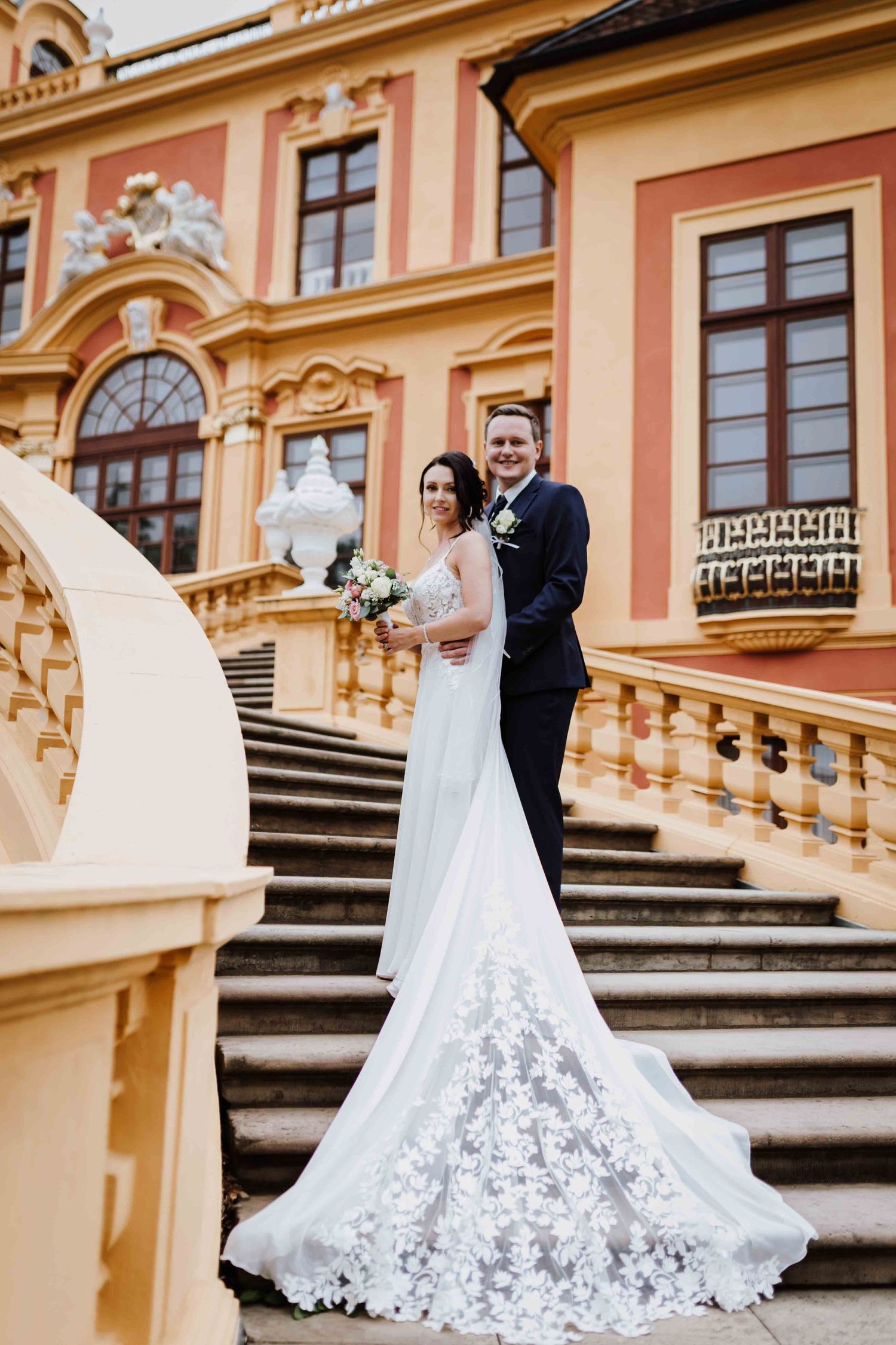 emotionale und romantische Hochzeit Schloss Ludwigsburg, Favotite Schloss, Blühendes Barock