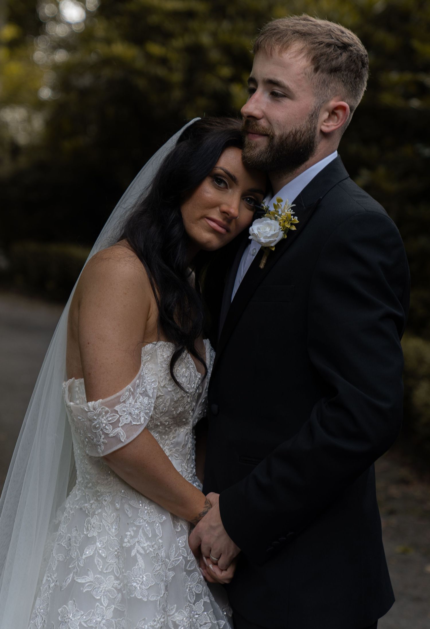 bride and groom wedding portrait