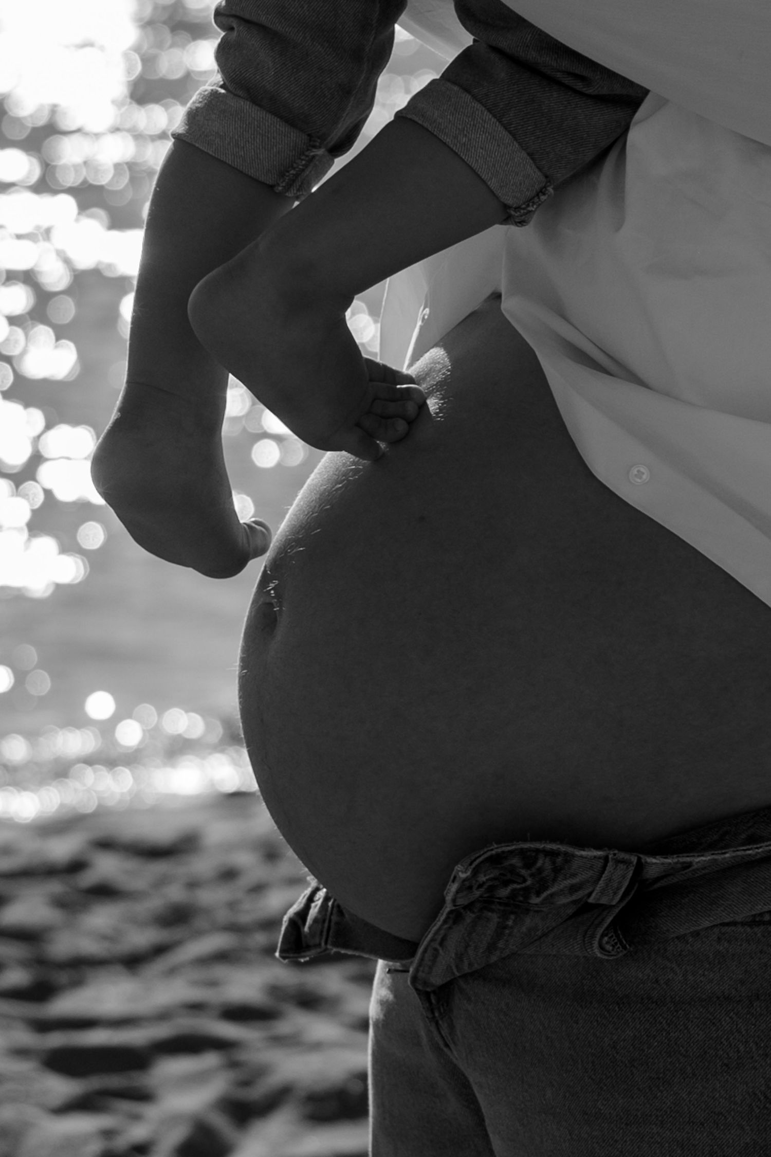 seance photo grossesse a la mer Perpignan lumiere naturelle