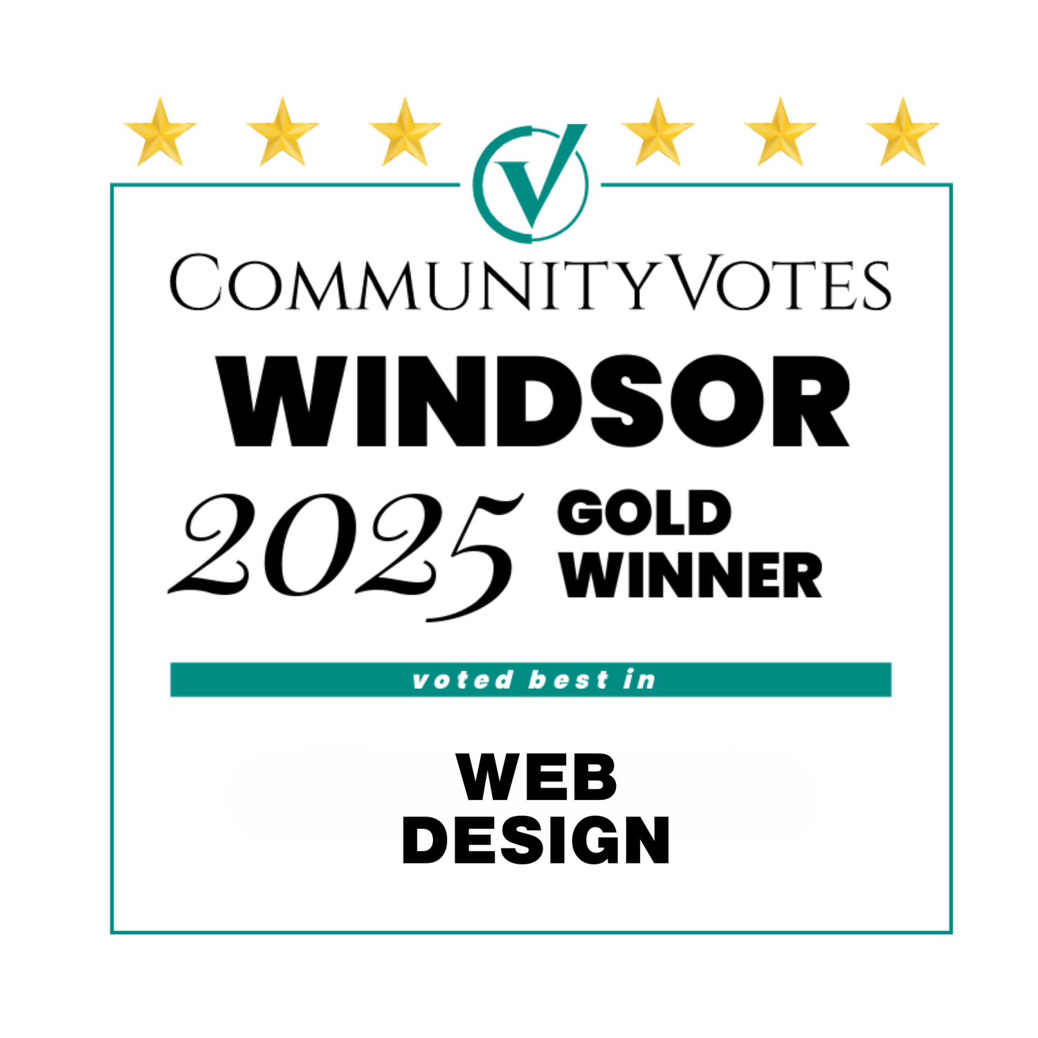 Community Votes Windsor Ontario 2025 Gold Winner in Web Design. Chaos by Eris