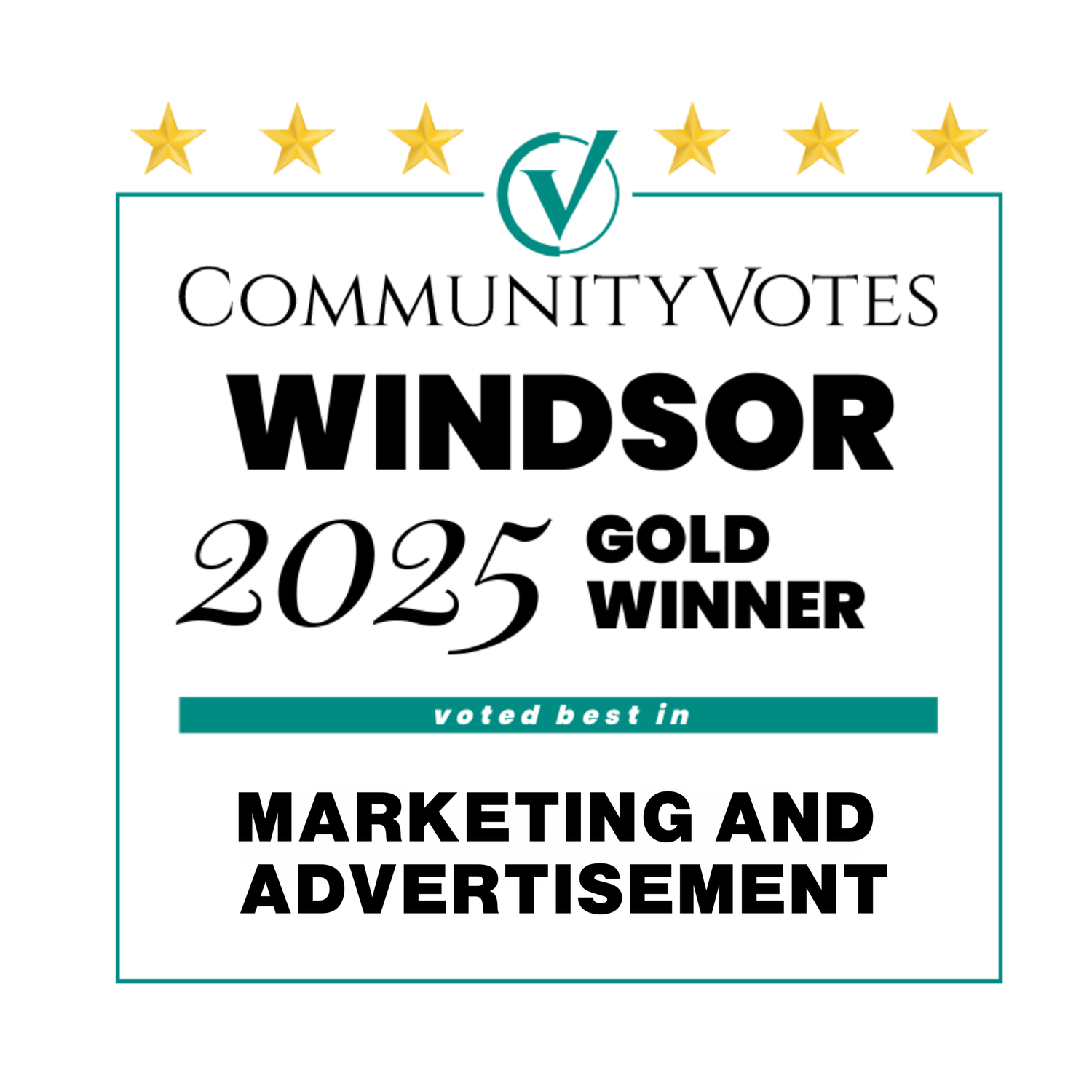Community Votes Windsor Ontario 2025 Gold Winner in Marketing and Advertisement. Chaos by Eris