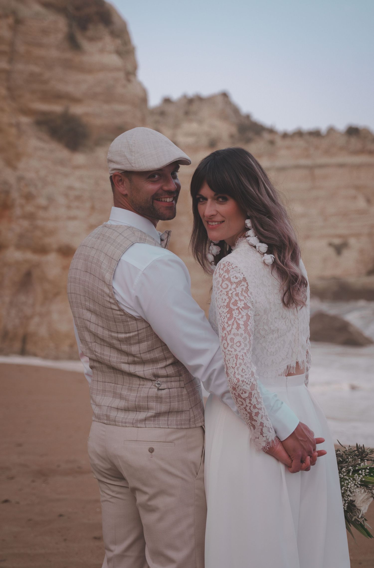 Wedding photoshoot at Praia Dona Ana, Algarve Portugal