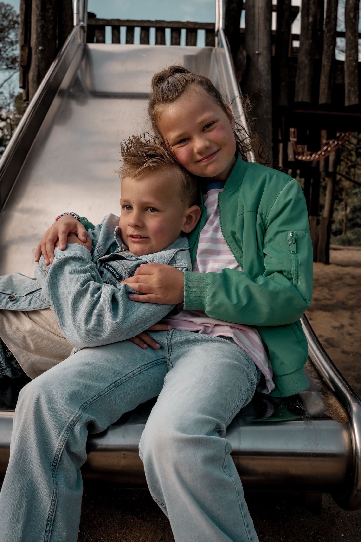 Brother and sister shoot