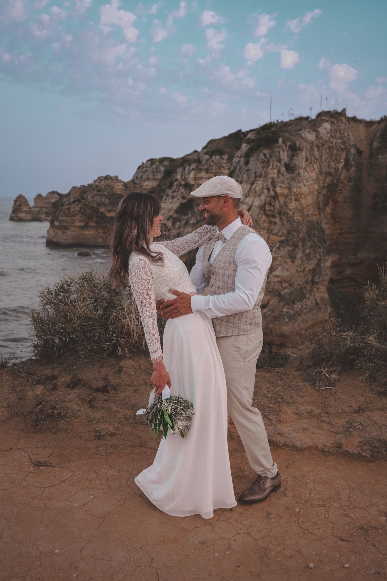 Wedding photoshoot at Praia Dona Ana, Algarve Portugal