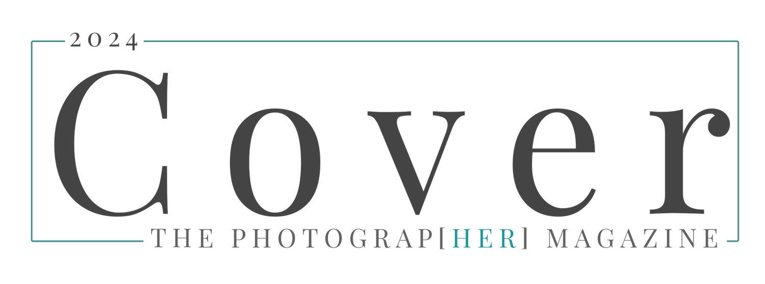 Magazine cover text design with 'Cover' in elegant typography against white background.