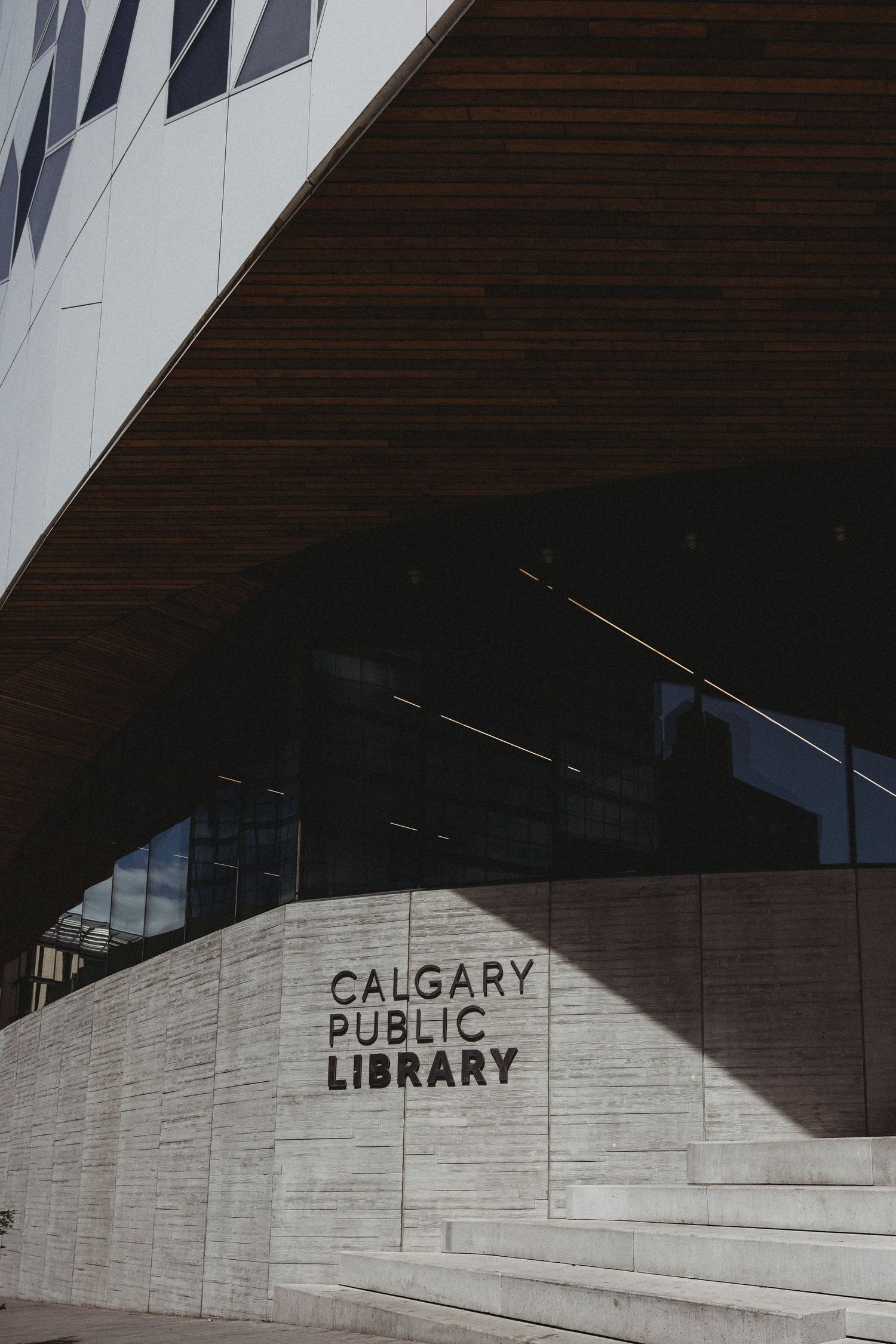 Entrance of the Central Calgary Public Library. Calgary Family Photographer