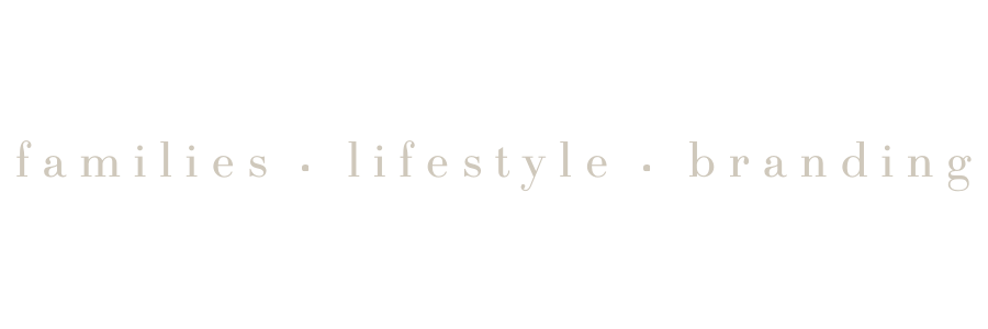 Minimalist text reading 'families lifestyle branding' in light gray against white background.