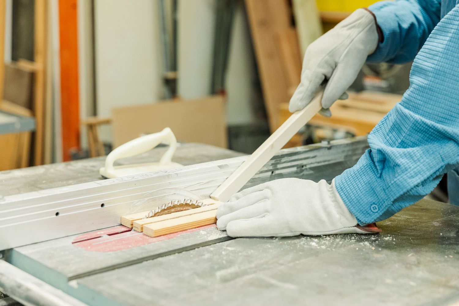 Beacon Hill senior living branding photo in Lombard, Illinois featuring woodworking tools on table saw