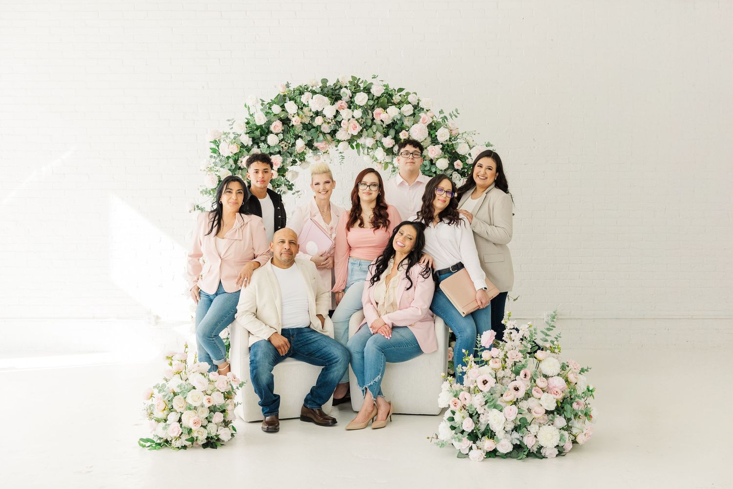Love Lush Events branding session photo at The Studio Chicago featuring event team portrait