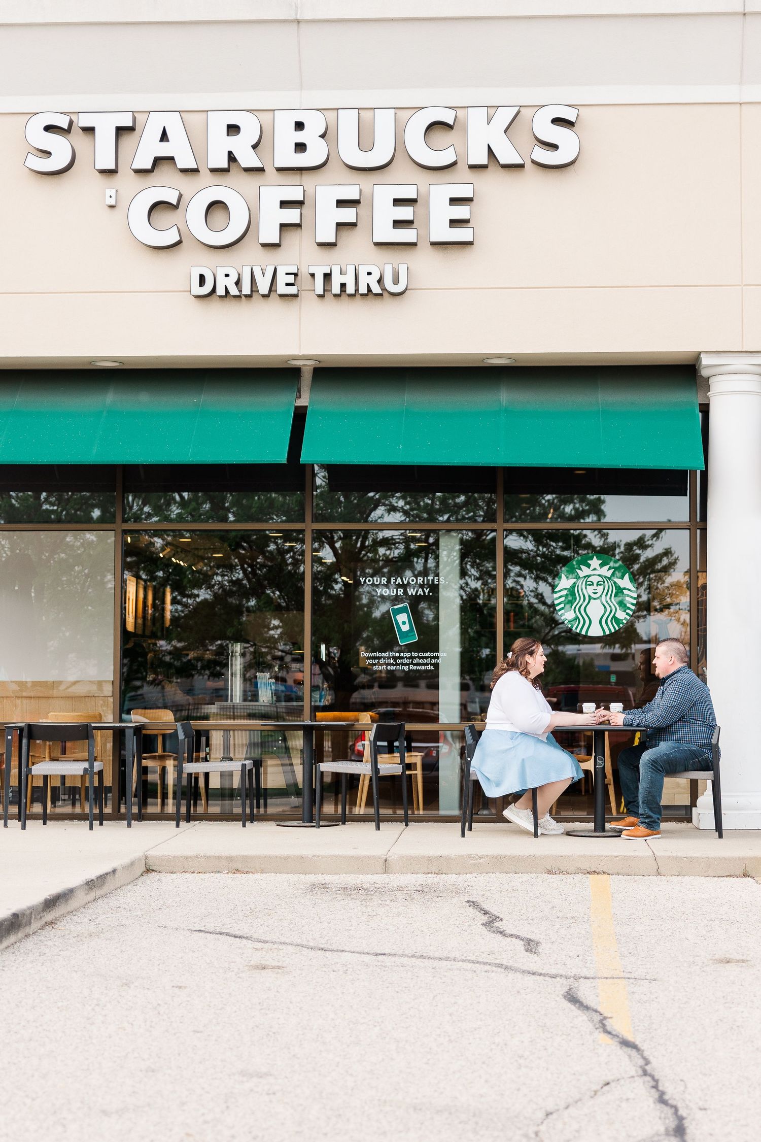 Starbucks Engagement Portrait Session