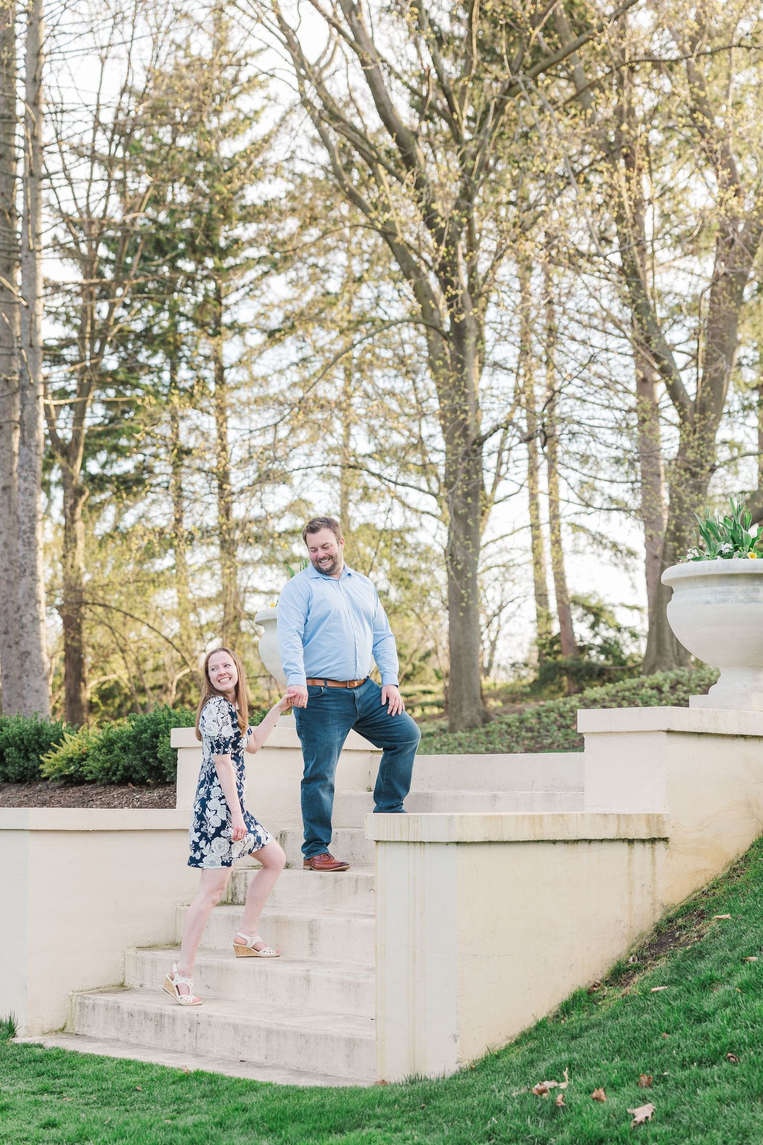 Spring Engagement Portrait Session at Cantigny Park in Winfield, Illinois