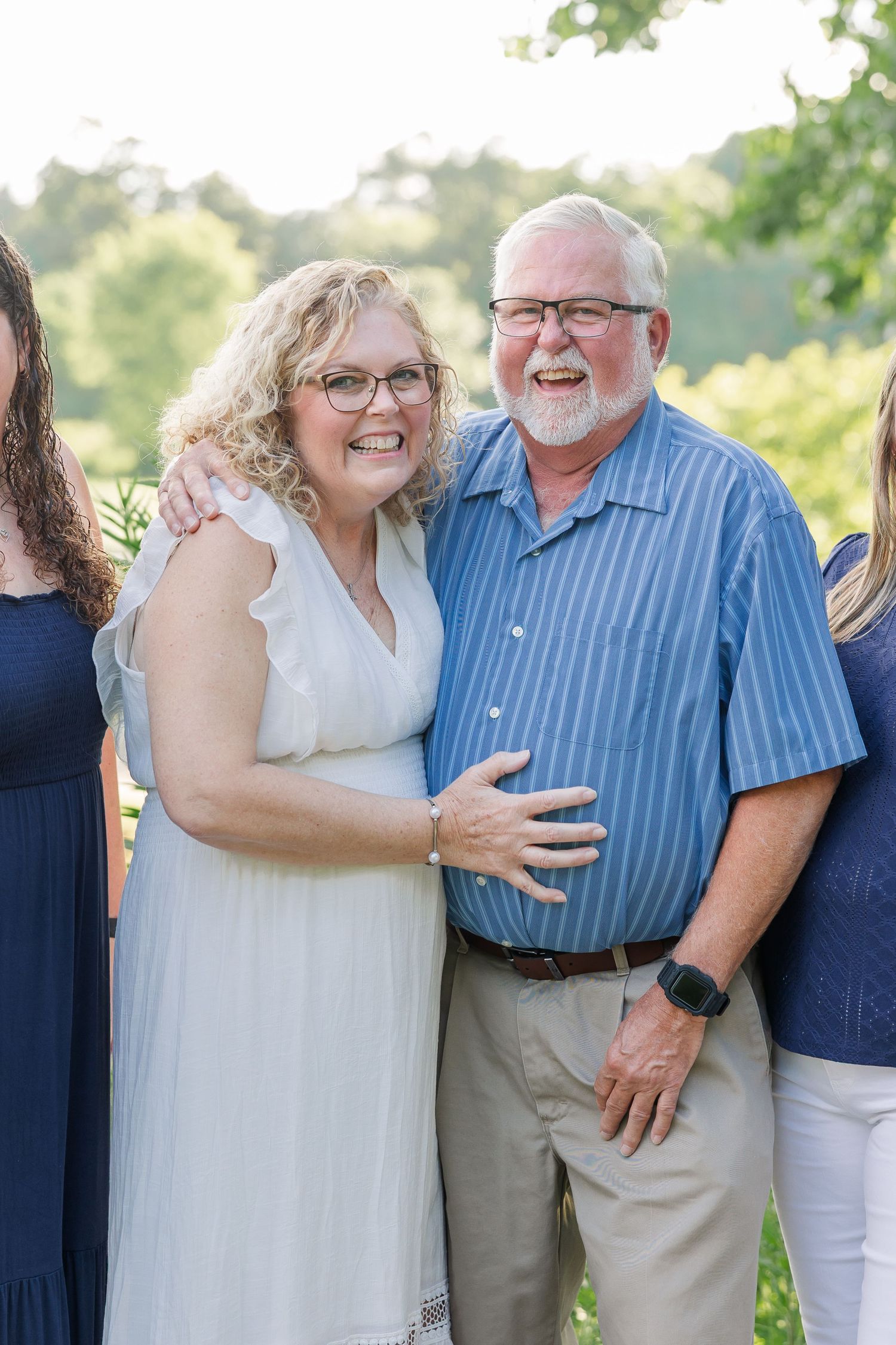 Grandparent portrait at Veterans Acres Nature Center during a summer extended family photo session in Crystal Lake, Illinois