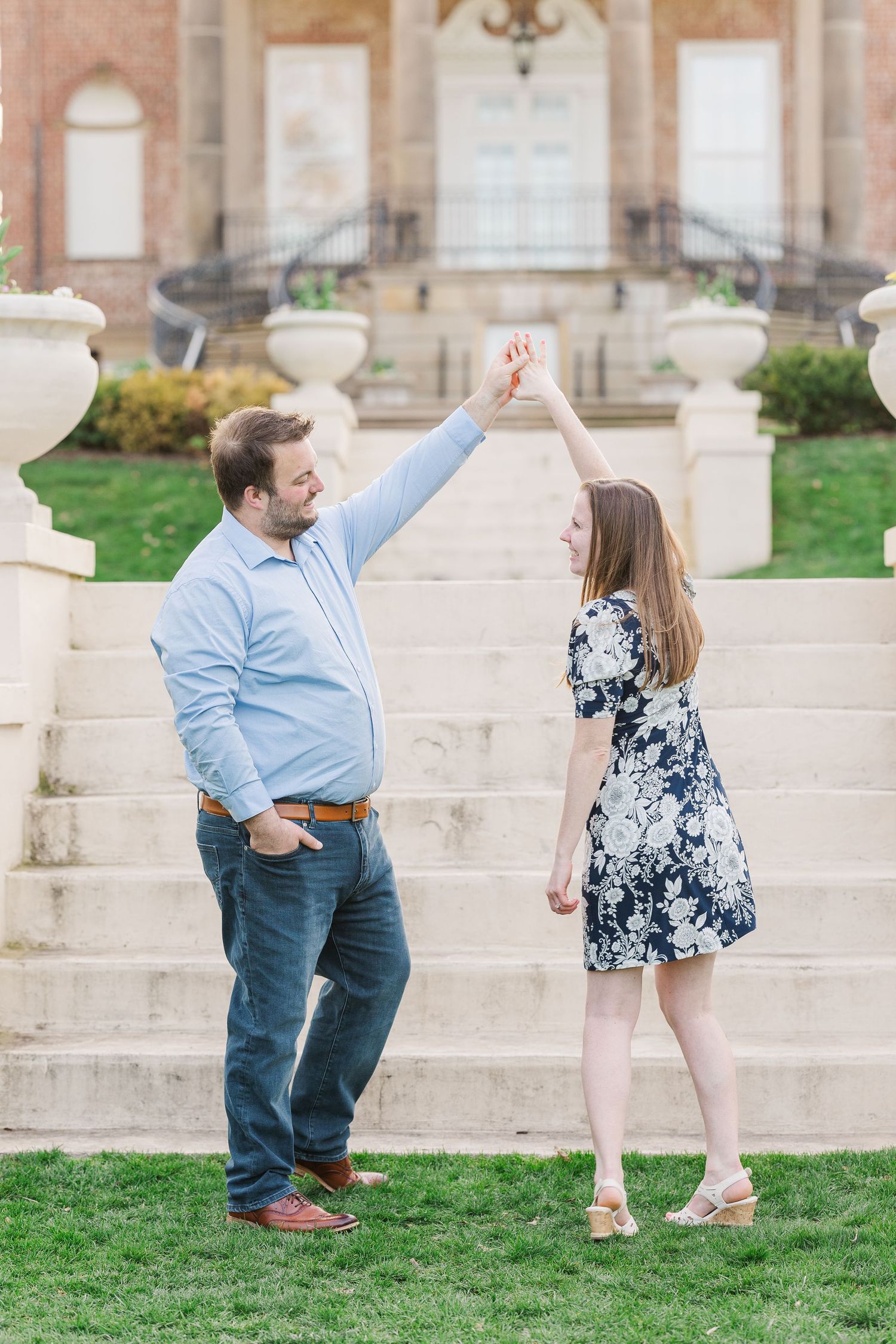 Spring Engagement Portrait Session at Cantigny Park in Winfield, Illinois