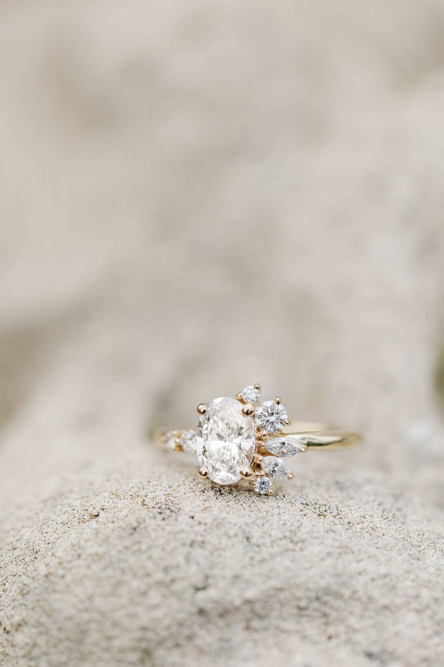 Engagement Ring at Cantigny park in Wheaton, IL