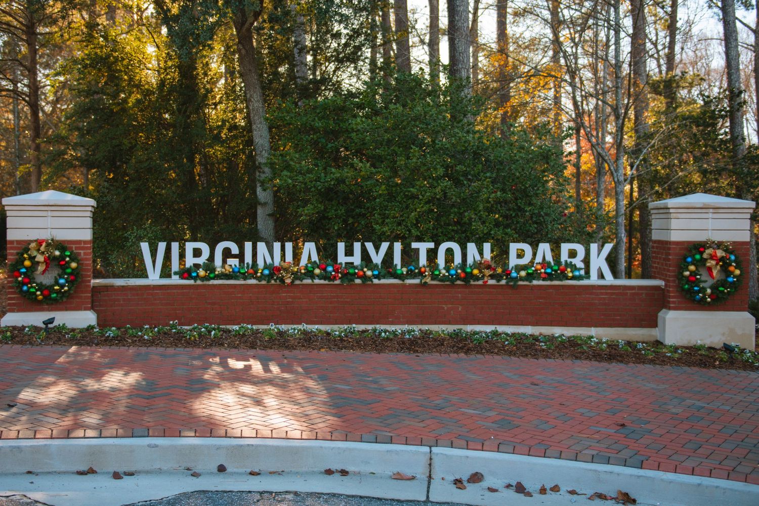Virginia Hylton Park in Lexington SC, a peaceful family photo location with trails, trees, greenery, and natural portrait backdrops.
