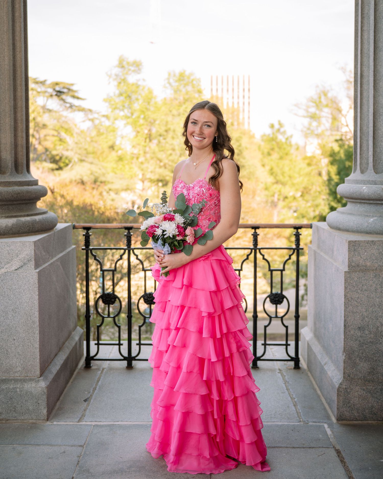 South Carolina State House prom photos in Columbia SC with timeless prom portraits, candid poses, outfit details, and editorial style.