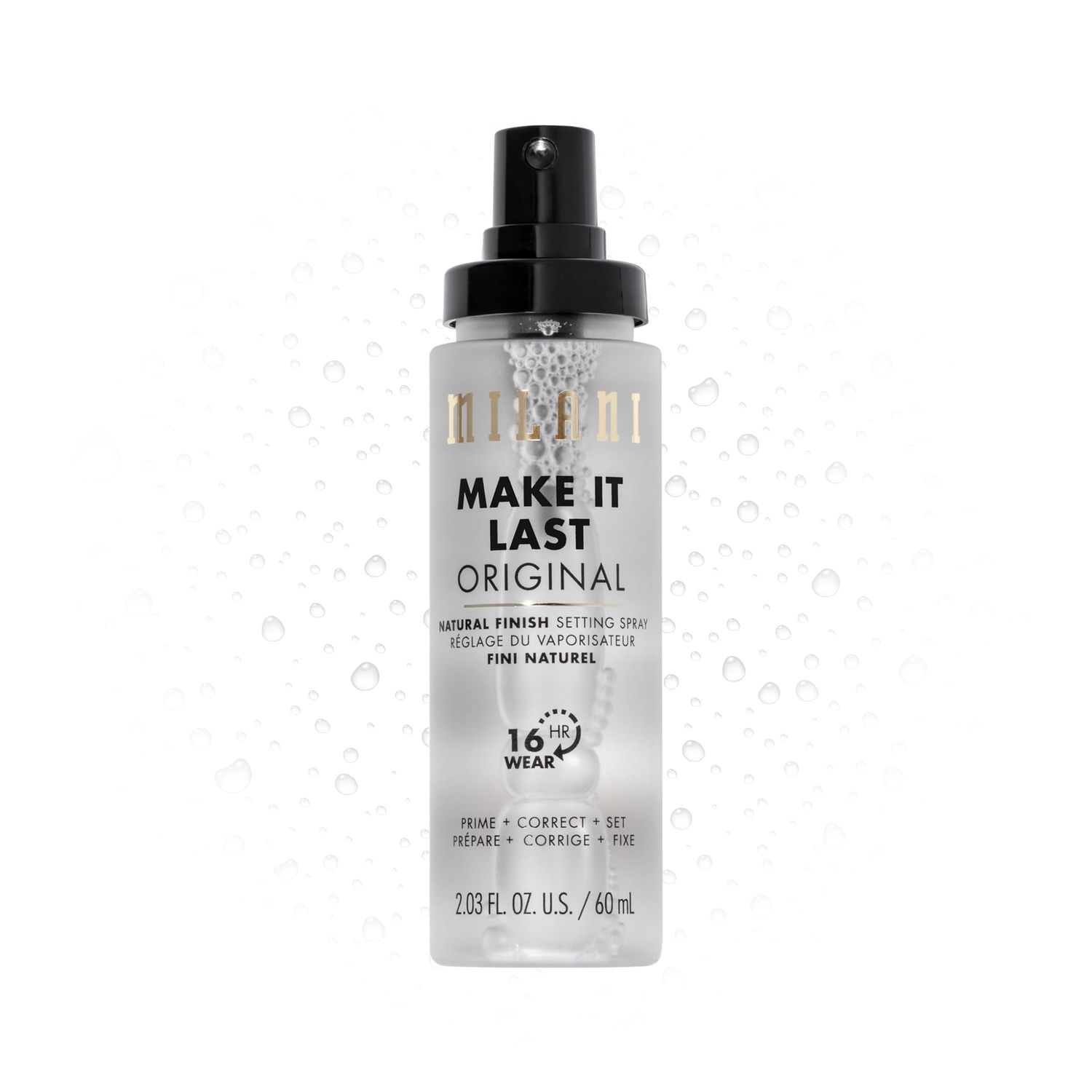 Milani Make It Last setting spray to lock makeup in place for a portrait session