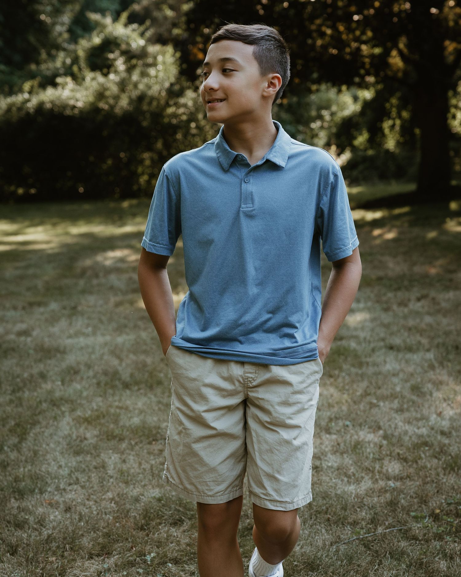 Teenage boy standing portrait from a Woodbridge CT family photography session