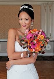 Bride with bouquet, editorial bridal portrait from Manhattan Bride magazine stylist and editor
