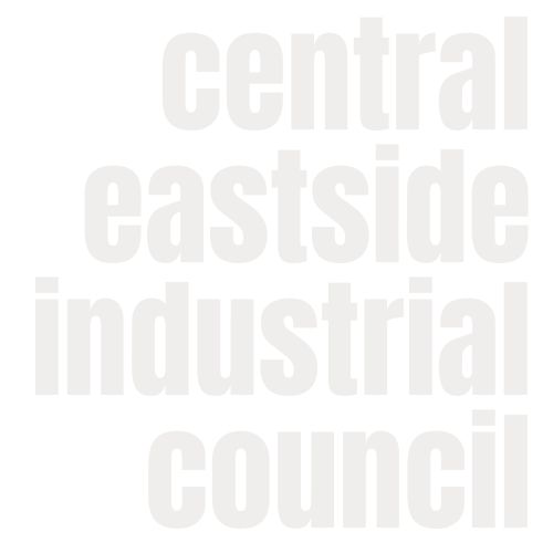Central Eastside Industrial Council logo displayed in bold light gray text on a white background.
