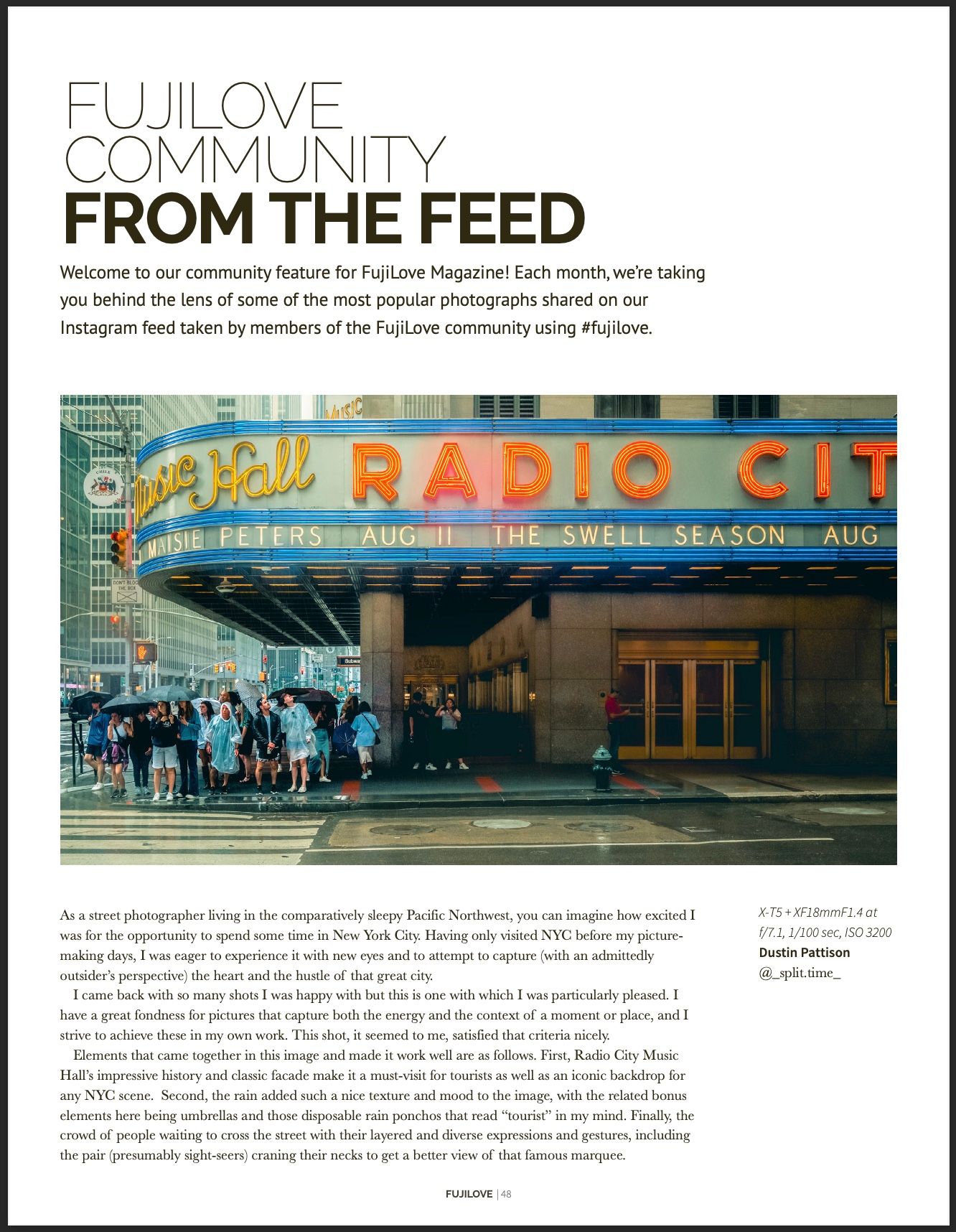 A crowd gathers outside the iconic Radio City Music Hall with its illuminated marquee and neon sign in New York City.