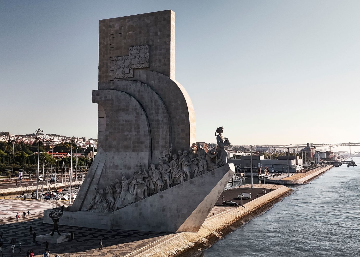 Monument to the Discoveries landmark along the Tagus River waterfront in Lisbon.