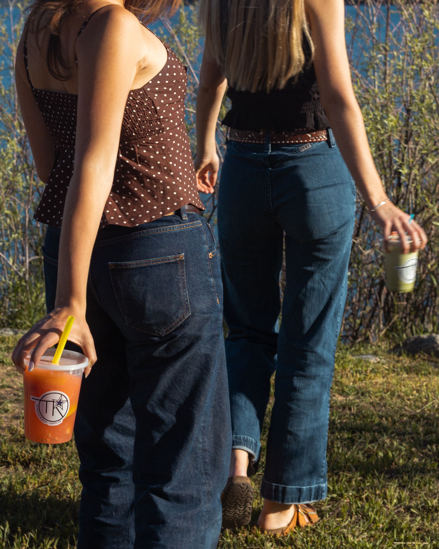 Coffee and drink product campaign outdoors in Wallowa County.