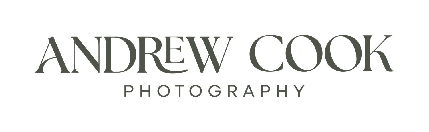 Andrew Cook Photography logo in elegant serif font on white background.