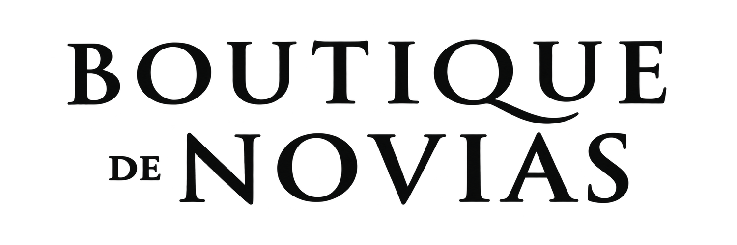 Boutique de Novias bridal shop logo in classic black serif font.