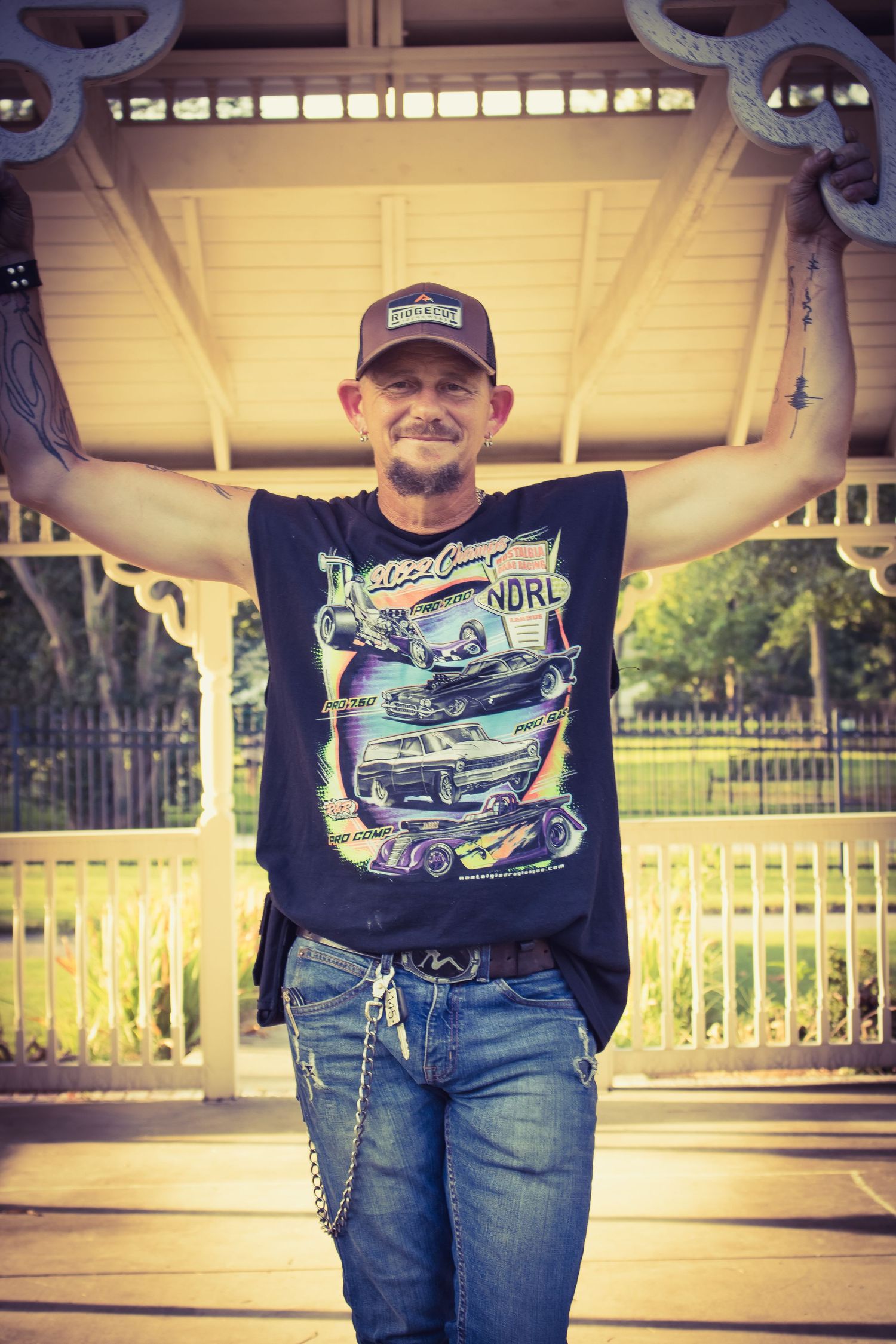 a man posing
