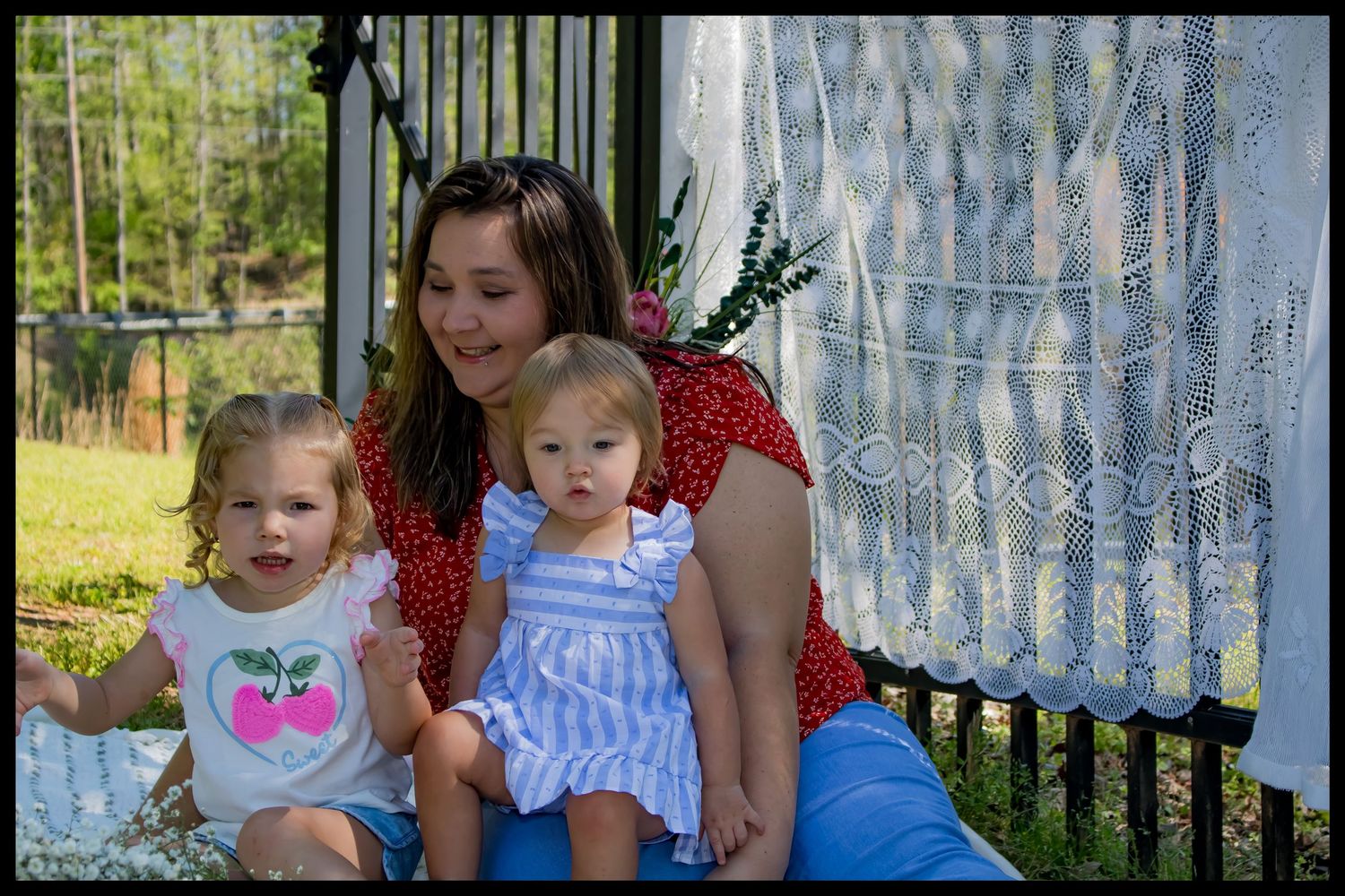 mother with her two daughters
