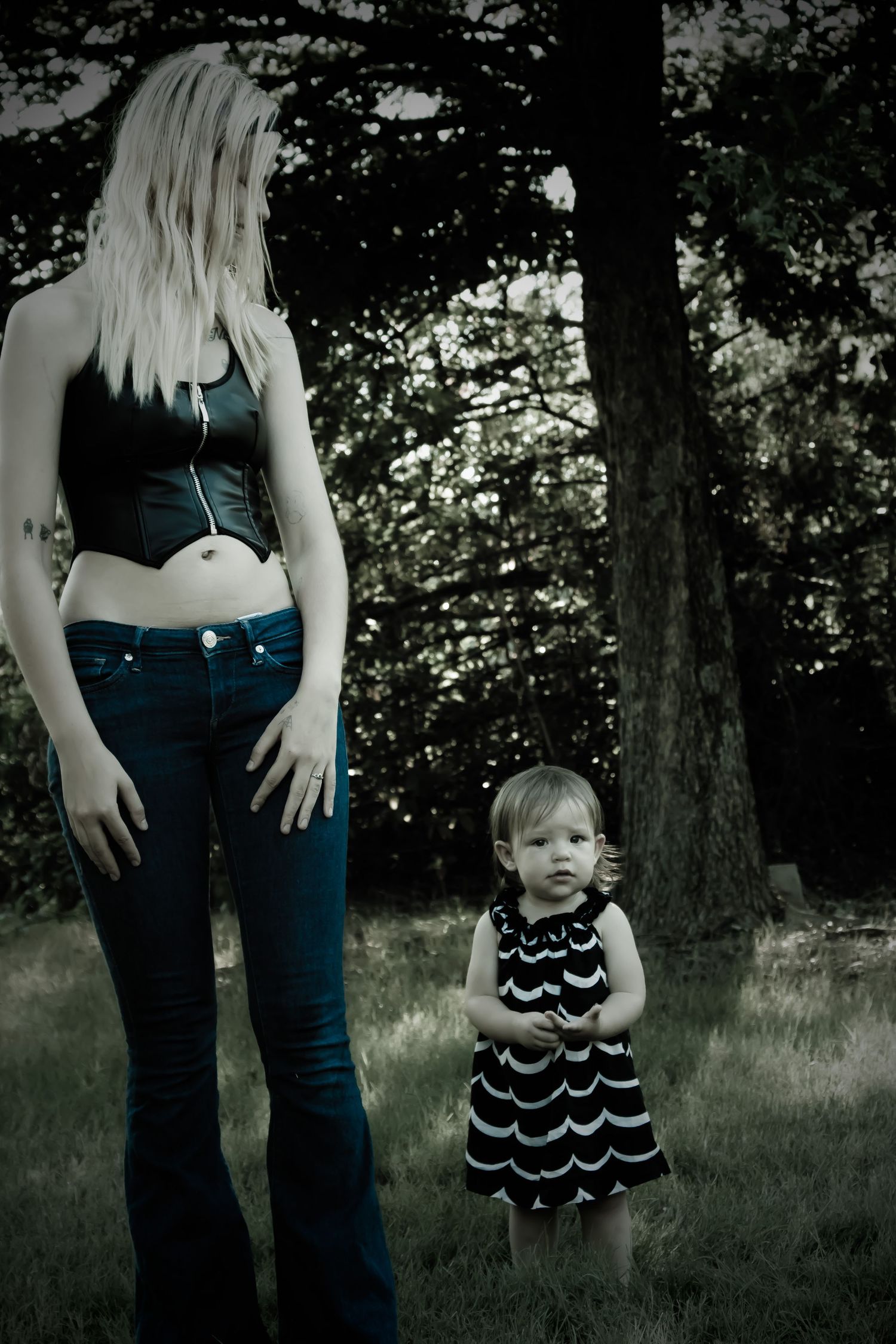 mom and baby girl
