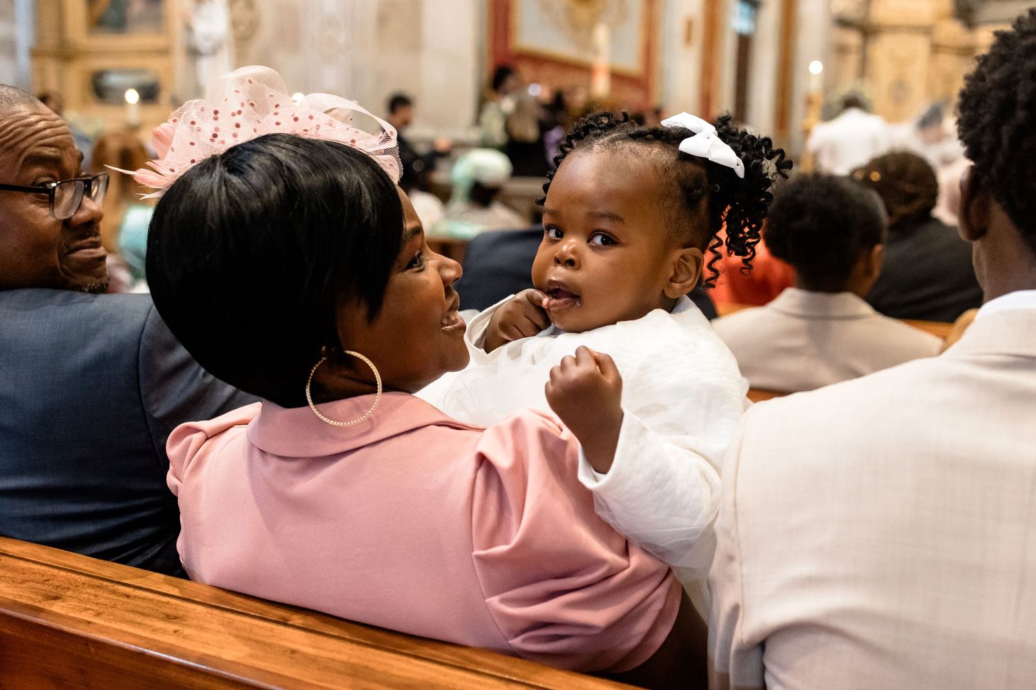 A church congregation worshipping together during a spiritual service.