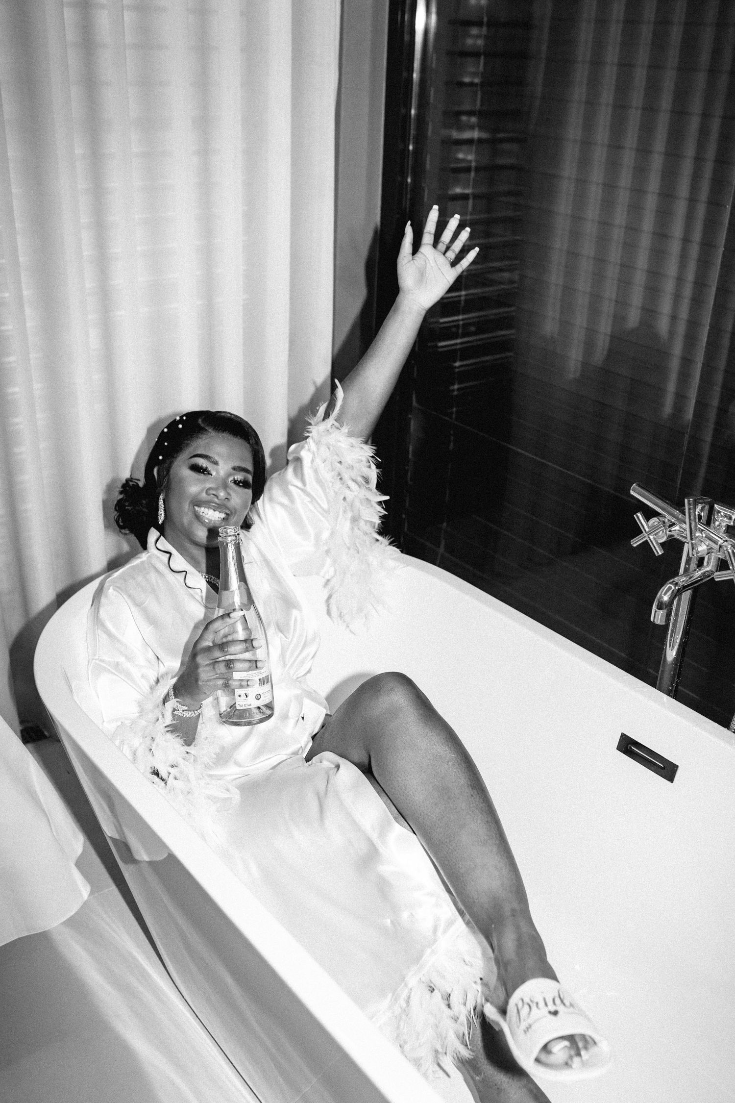 Artistic sequence of someone enjoying a relaxing bath with white bubbles and foam.