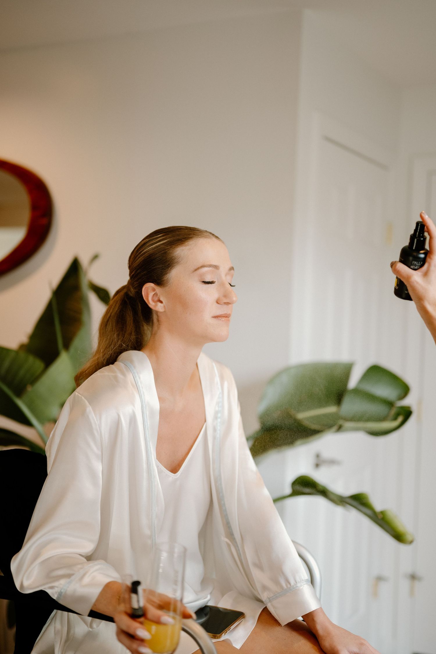 Bride getting ready for wedding day on Long Island