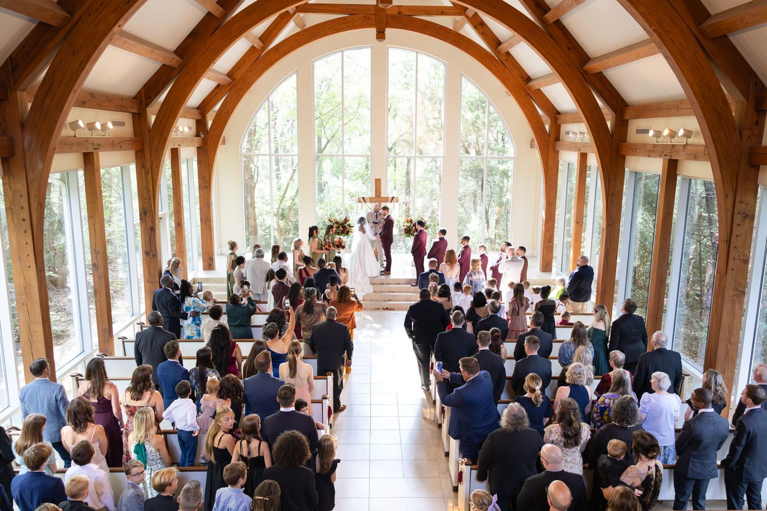 DFW wedding ceremony at the chapel at Ashton Gardens