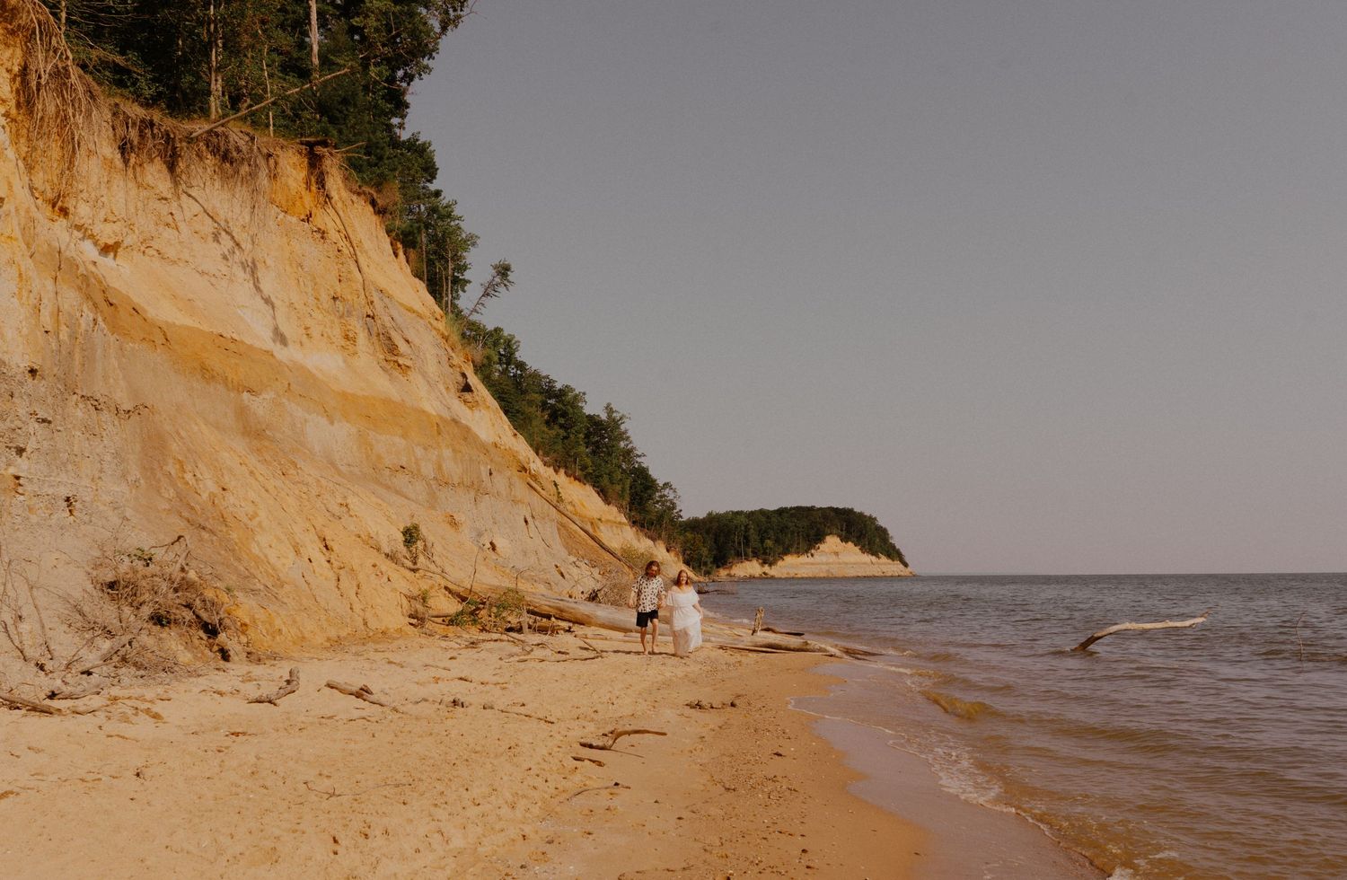 DMV Maryland engagement wedding photographer adventure session calvert cliffs beach