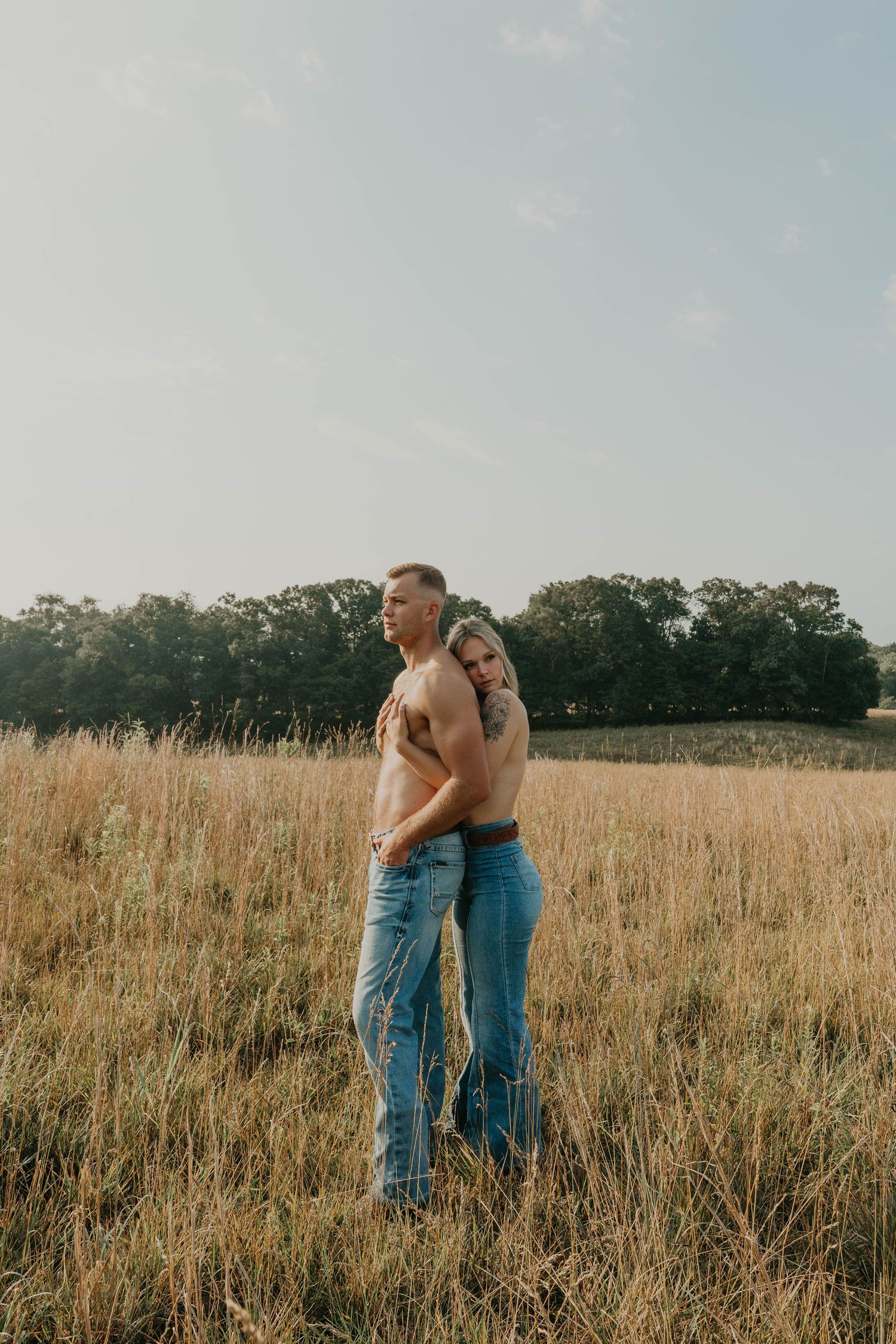 DMV Engagement Photo Session Open Field Romantic Dreamy Intimate Maryland Photographer Wedding Photography