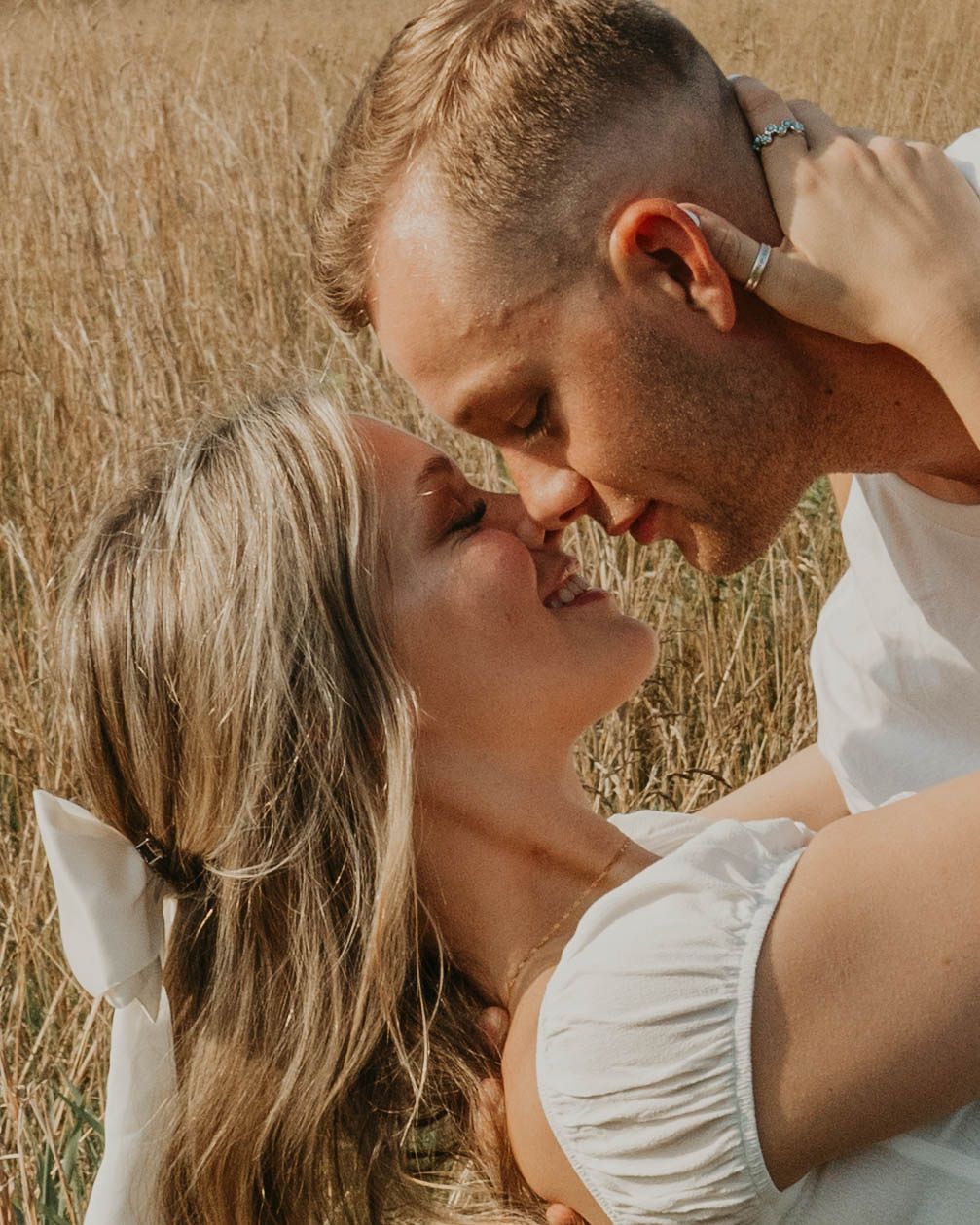 DMV Engagement Photo Session Open Field Dreamy Romantic Maryland Photographer Wedding Photography