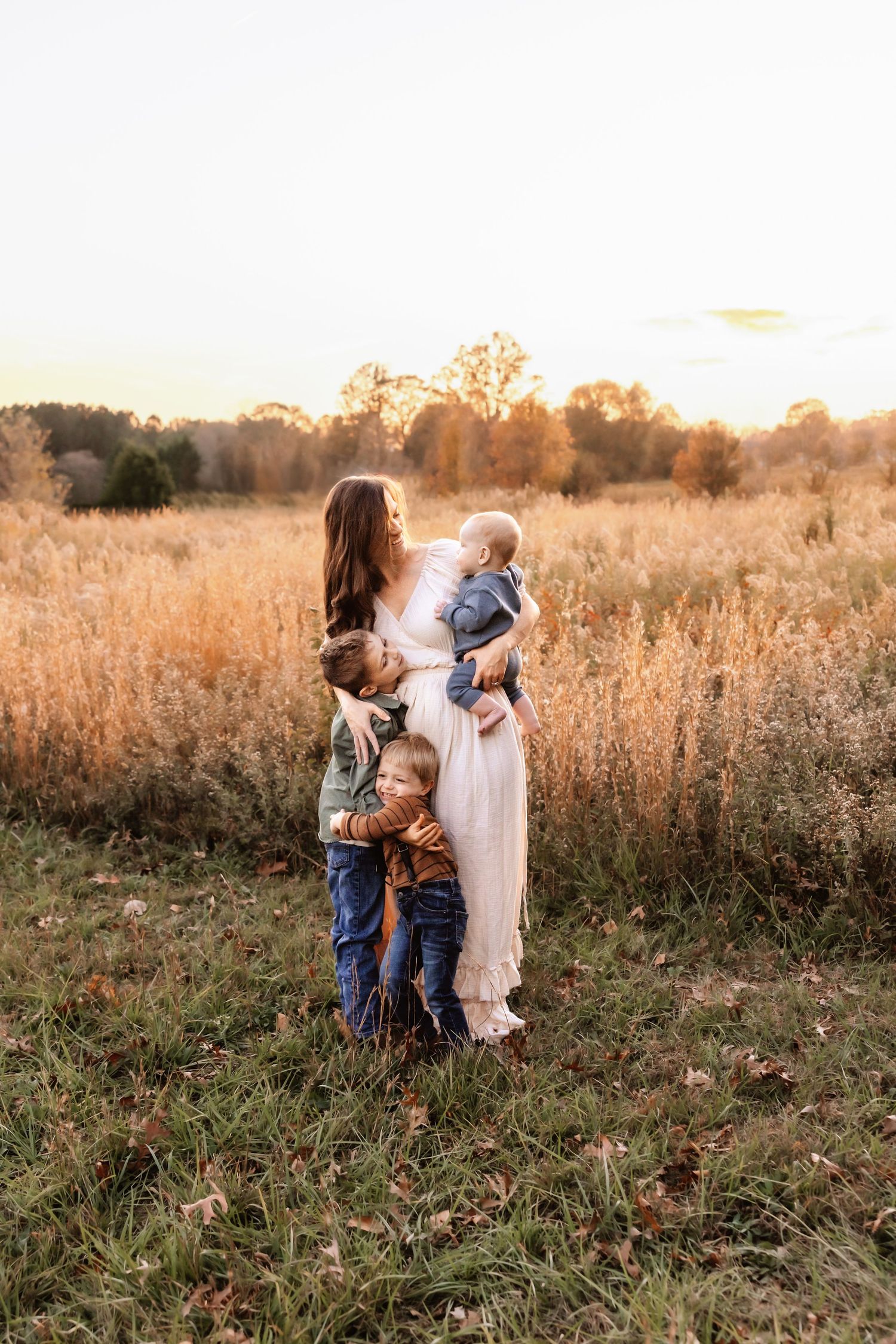 Lifestyle baby photography in Denver NC with earthy tones