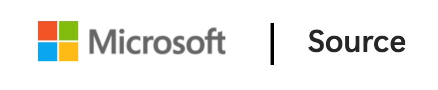 Microsoft Source logo with colorful Windows symbol and black text.