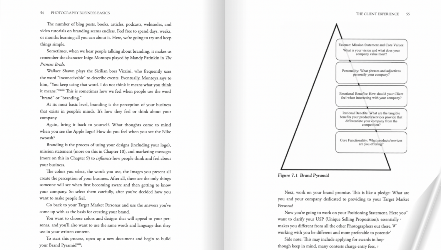 A textbook page displays a triangular diagram with text annotations and explanations on white paper.