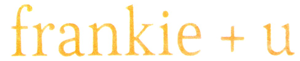 Logo for Frankie Jensen all lower case frankie plus sign letter u