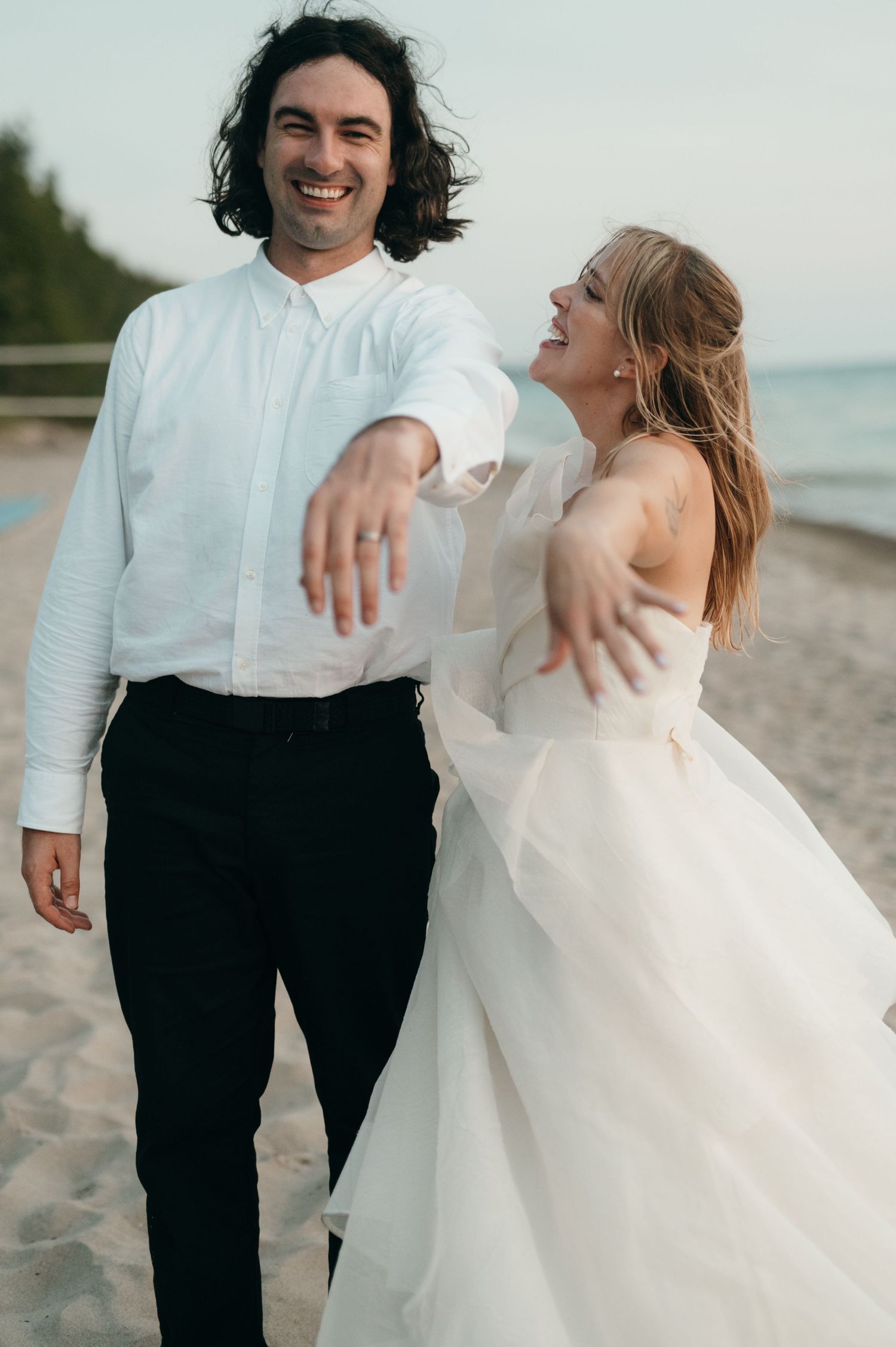 Laid back wedding portraits
