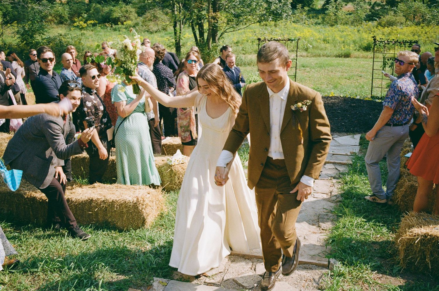 Wedding ceremony on film.