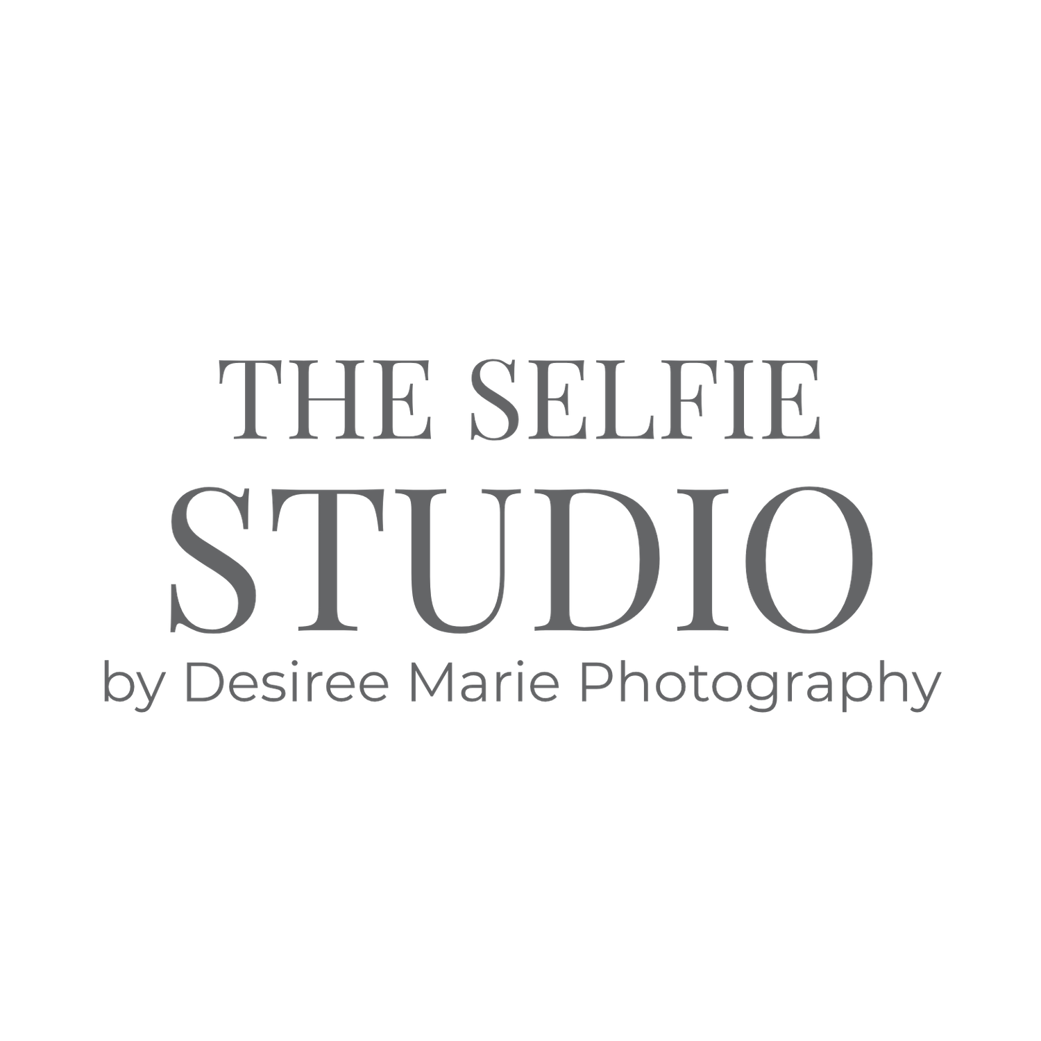 The Selfie Studio by Desiree Marie Photography logo on white background.