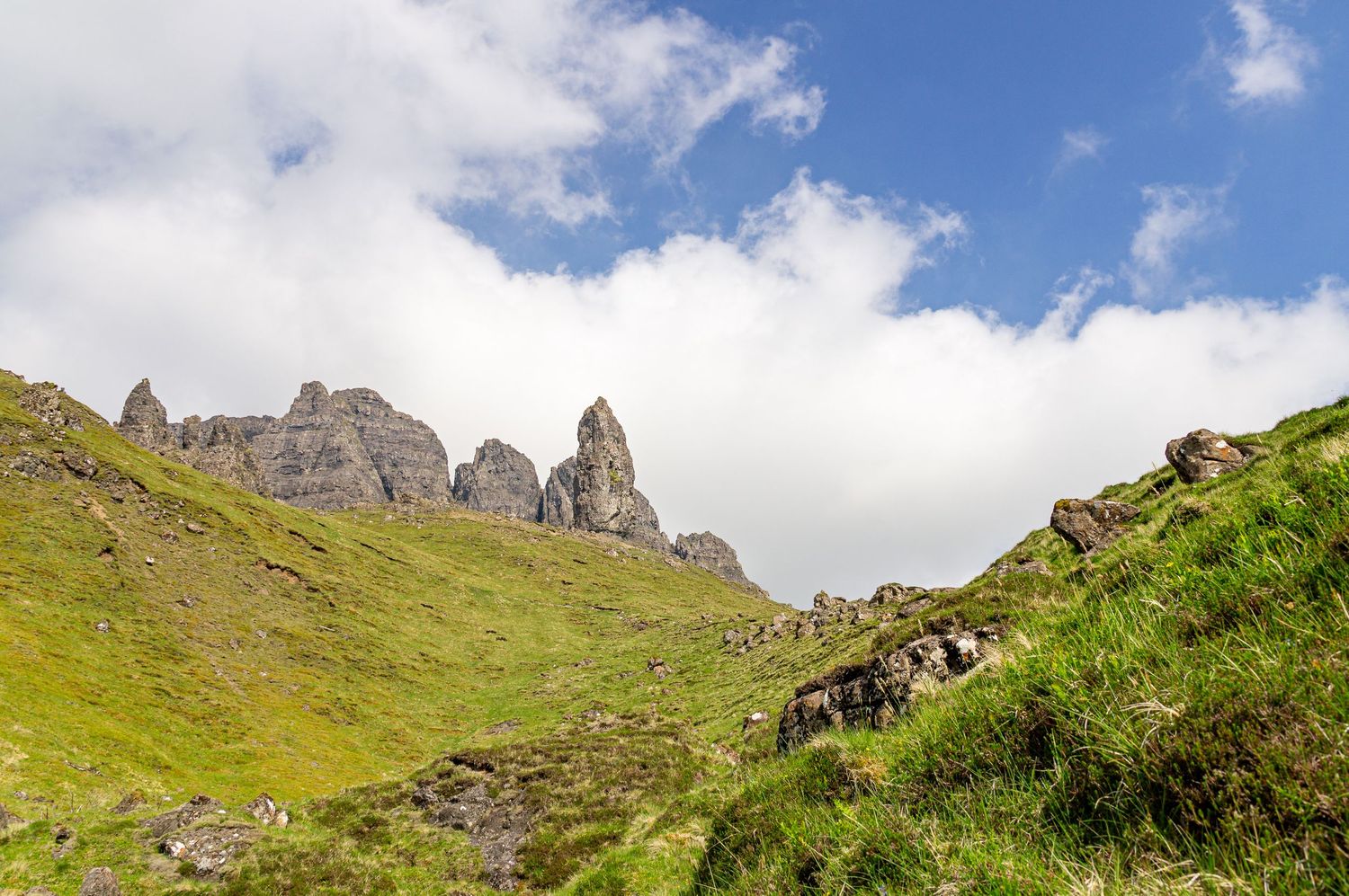 Old Man of Storr rock formations on the Isle of Skye.